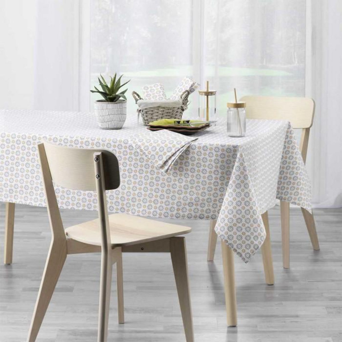 Paris Prix Lot de 3 Serviettes de Table  Méridienne  40x40cm Gris