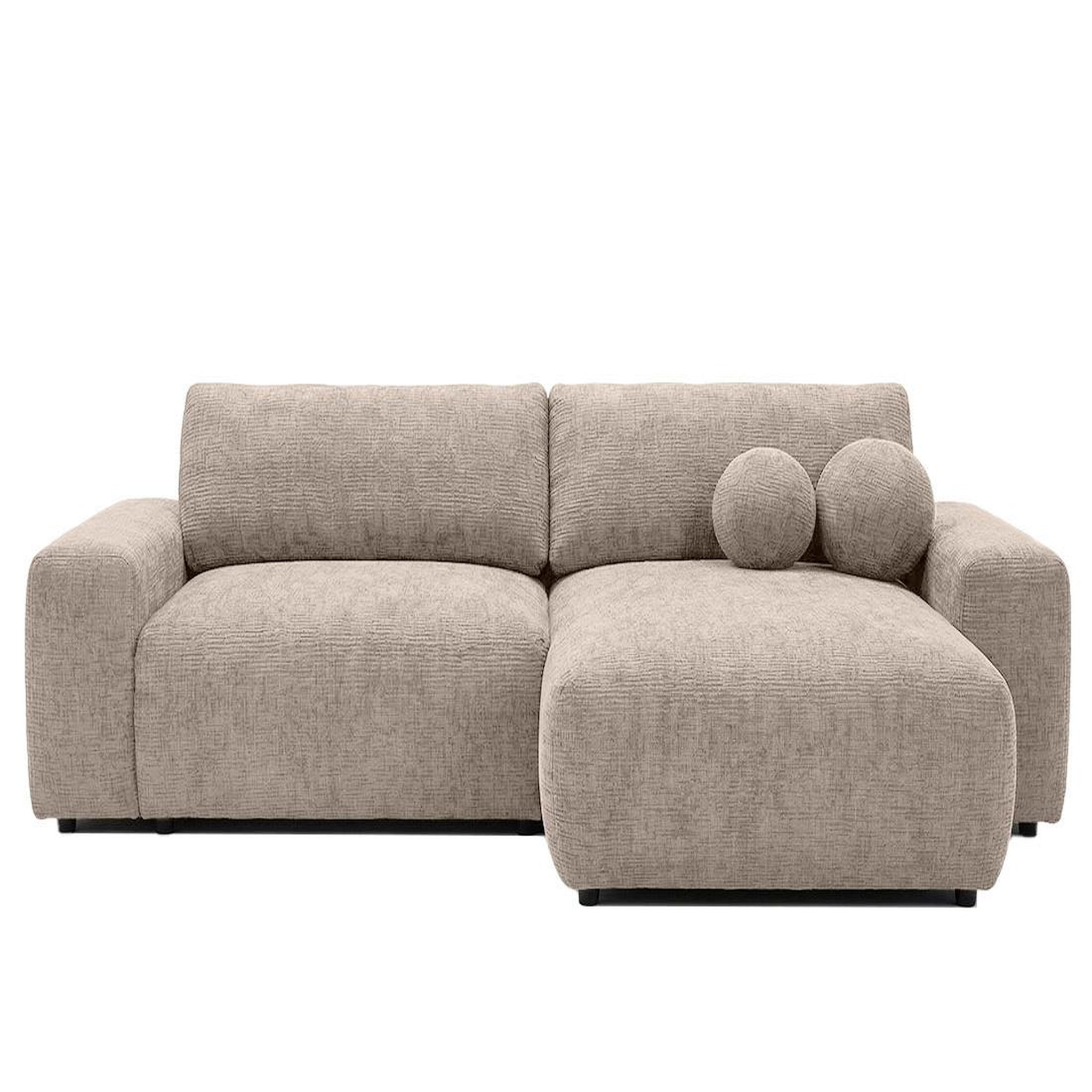 Voir la diapositive 1 : BEST MOBILIER Constance - canapé d'angle réversible 4 places convertible avec coffre en velours gaufré