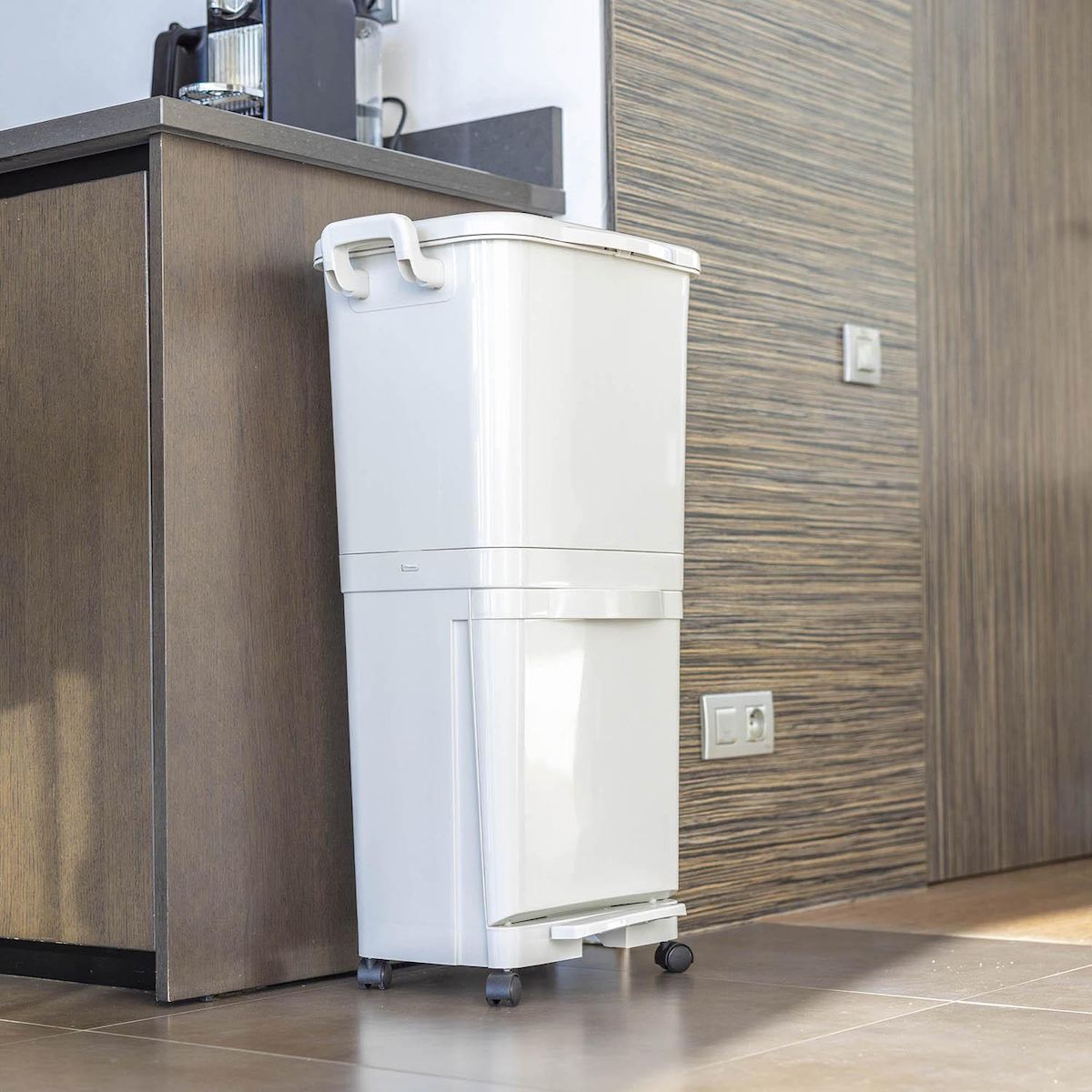 Kitchen move Poubelle tri sélectif avec roulettes 45l - bat-g3150