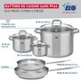 Voir la diapositive 2 : ELO Ensemble de 2 Poêles de cuisson 24 et 28 cm et 3 faitouts 12, 16 et 26 cm Elo Profi Citrin