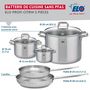 Voir la diapositive 2 : ELO Ensemble de 2 Poêles de cuisson 24 et 28 cm et 3 faitouts 12, 16 et 26 cm Elo Profi Citrin