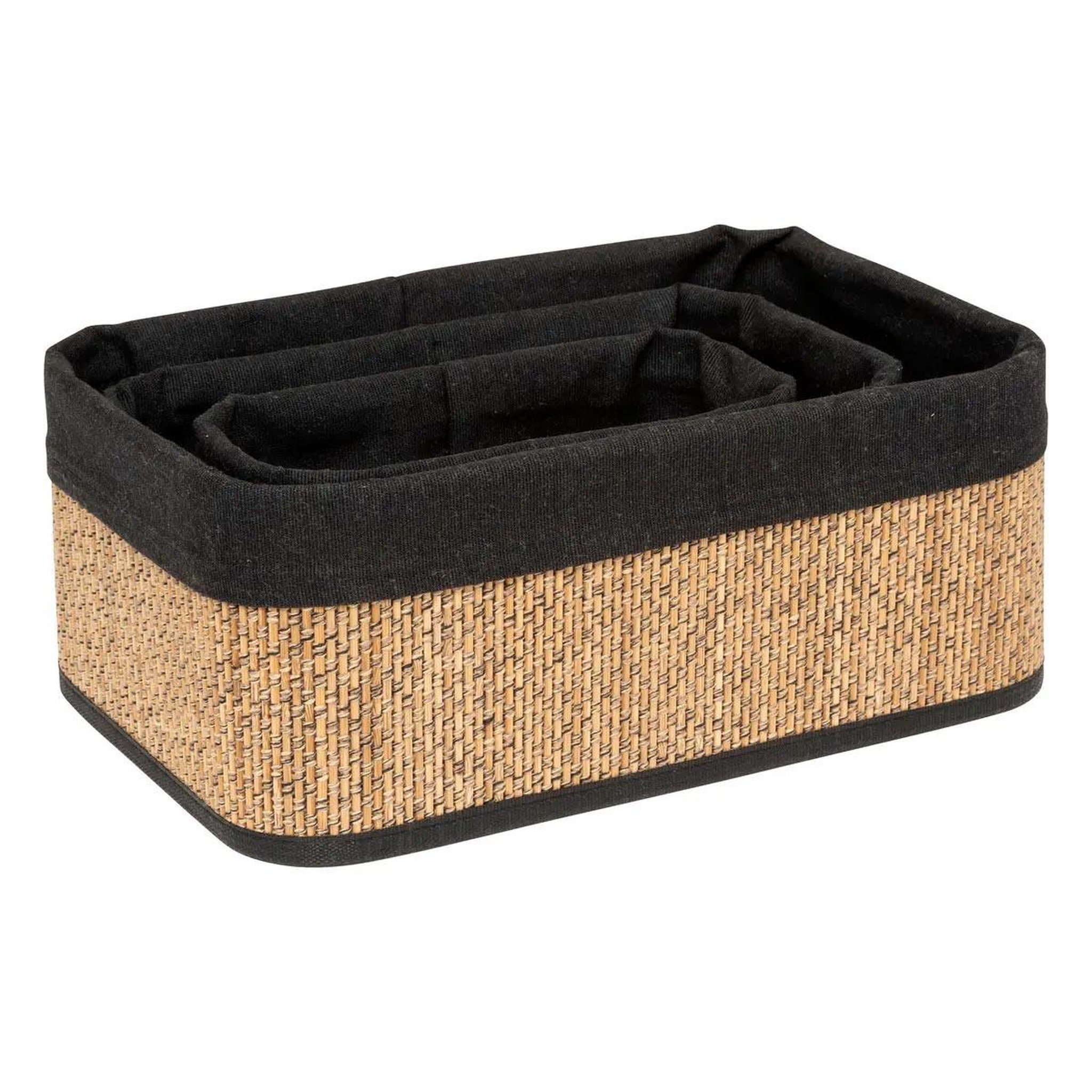 Voir la diapositive 2 : FIVE Lot de 3 paniers de rangement  tony  30cm naturel