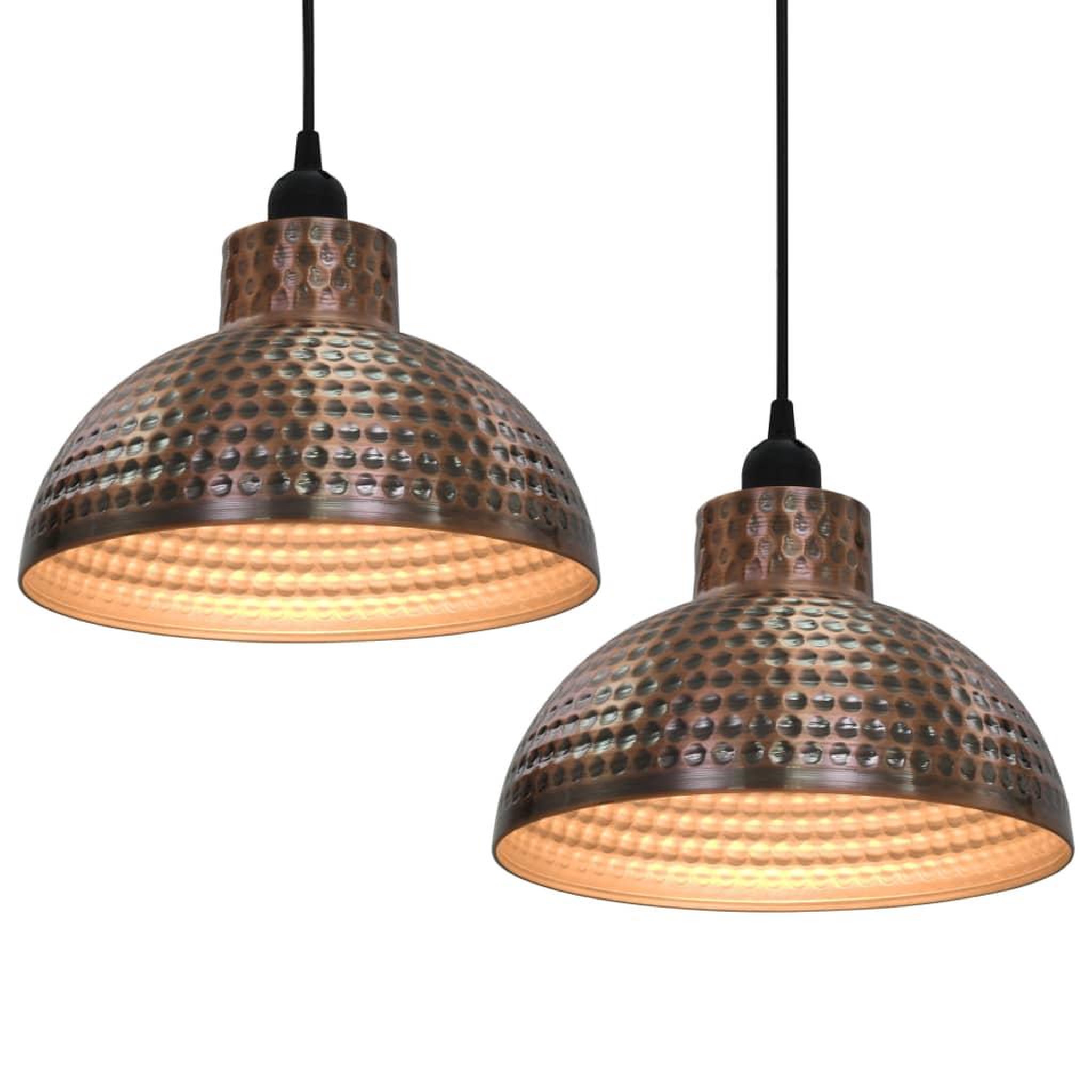 VIDAXL Plafonnier 2 pcs Semi-spherique Couleur cuivre