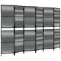 Voir la diapositive 2 : VIDAXL Cloison de separation 6 panneaux noir resine tressee