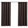 Voir la diapositive 2 : VIDAXL Rideaux occultants aspect lin et crochets 2 pcs Taupe 140x175cm