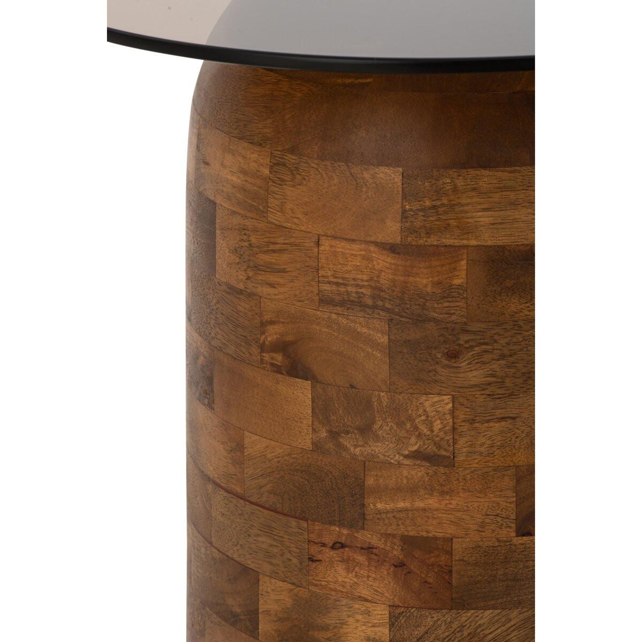Voir la diapositive 3 : J-LINE Table d'Appoint en Verre  Perrine  56cm Naturel