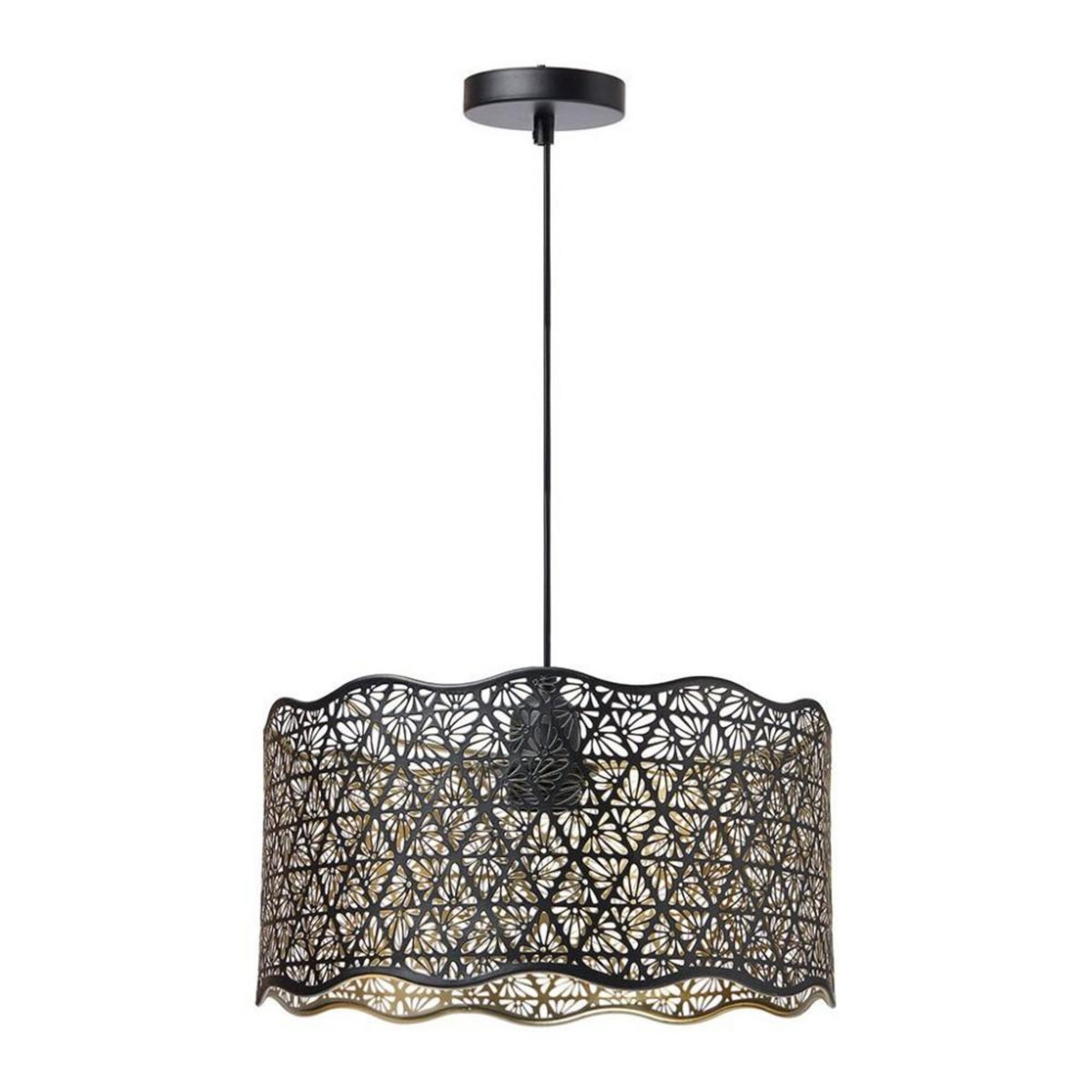 OSTARIA Suspension en métal noire et dorée