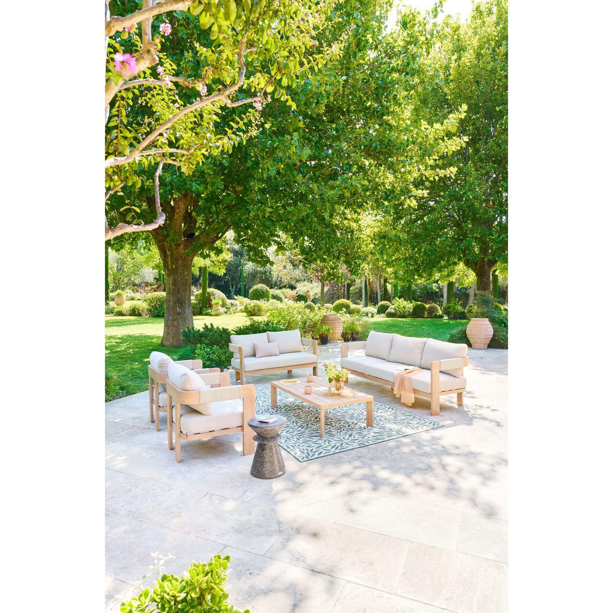 Voir la diapositive 5 : HESPERIDE Table d'appoint de jardin ronde effet terrazzo alturio