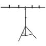 Voir la diapositive 2 : VIDAXL Support de fond en forme de T Noir 151x60x(70-200) cm