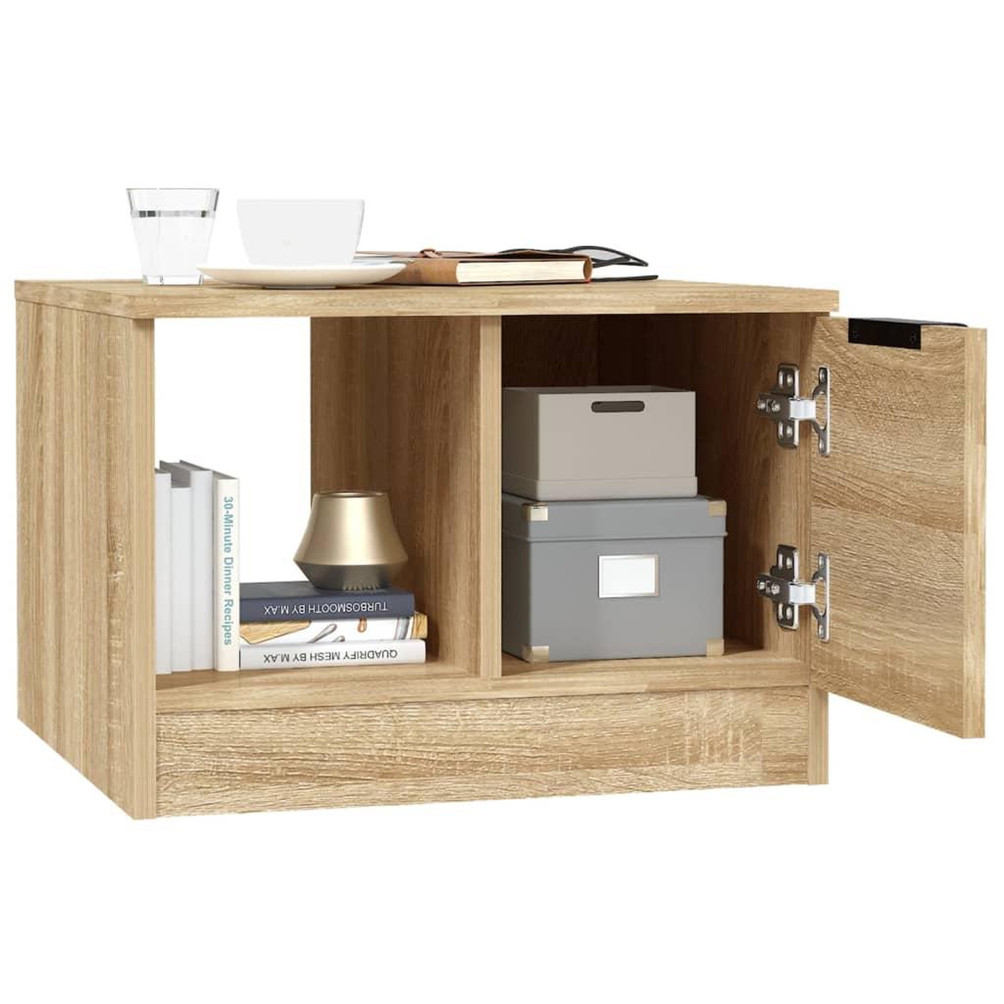 Voir la diapositive 4 : VIDAXL Table basse chene sonoma 50x50x36 cm bois d'ingenierie
