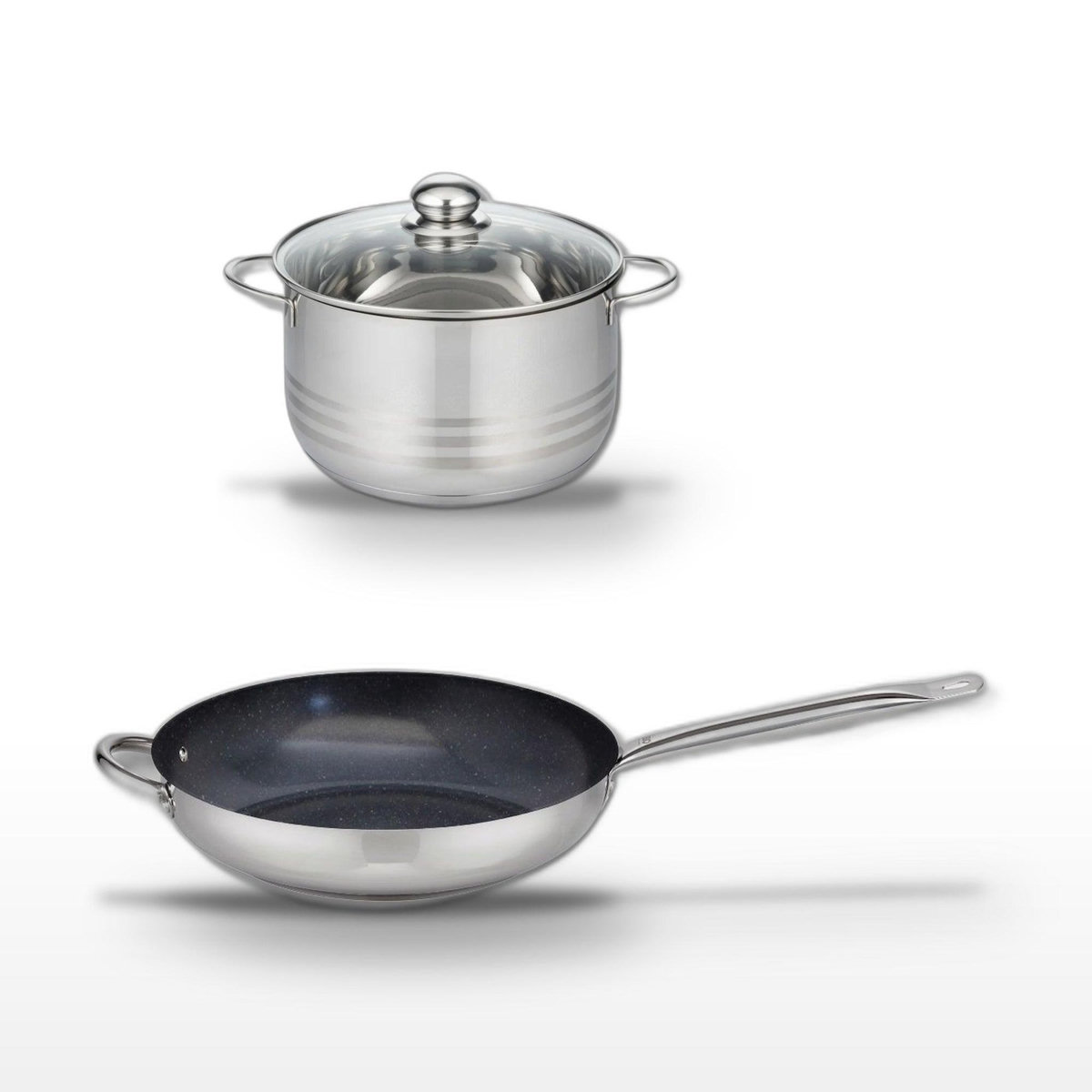 ELO Lot Poêle 32cm et Faitout 24cm Elo Profi Therm Platinum