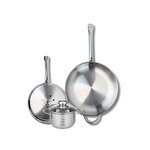 ELO Ensemble de 2 Poêles de cuisson 24 et 32 cm et 1 faitout 14 cm Elo Profi Brillant