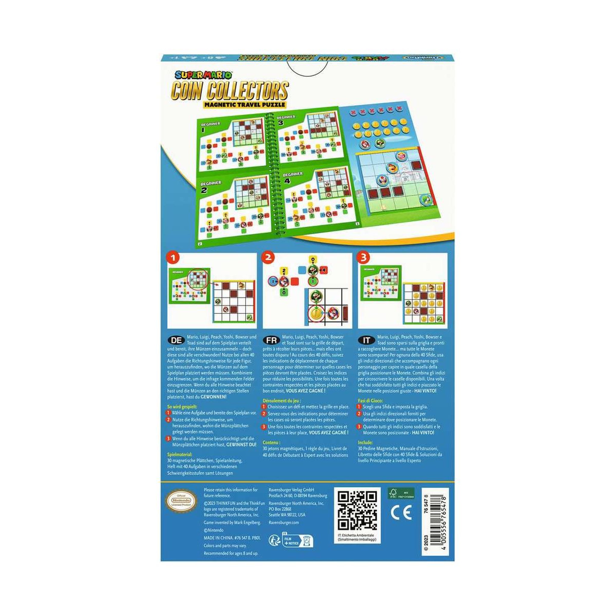 Voir la diapositive 3 : Thinkfun Jeux de logique magnétique  Super Mario - 40 défis
