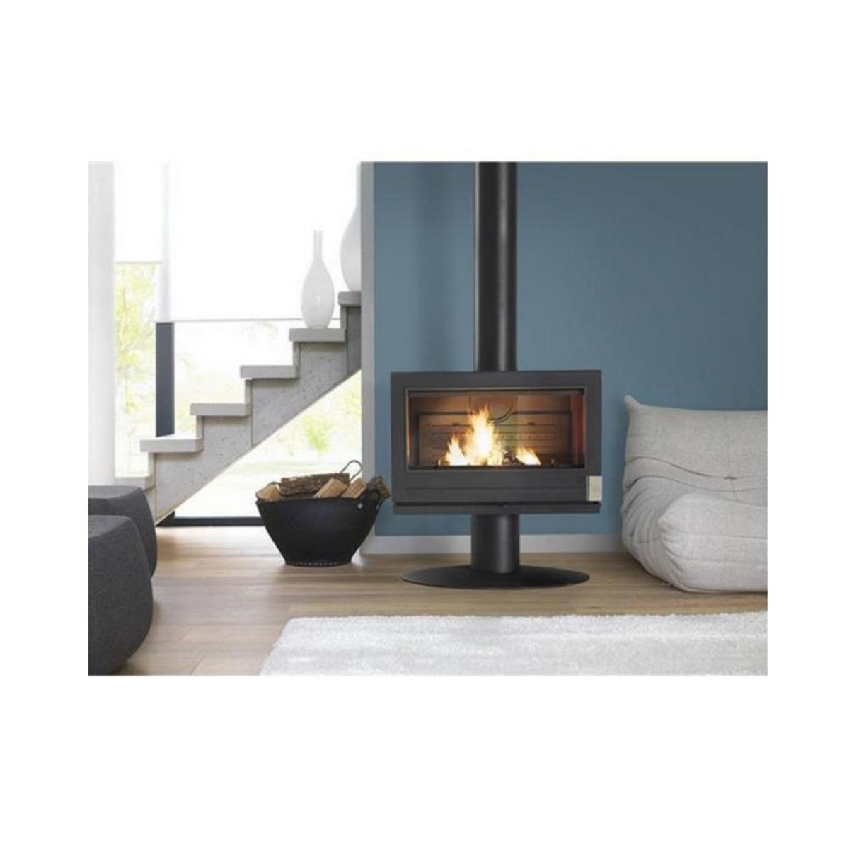 Invicta Poêle à bois fonte 12kw anthracite - 9127-44