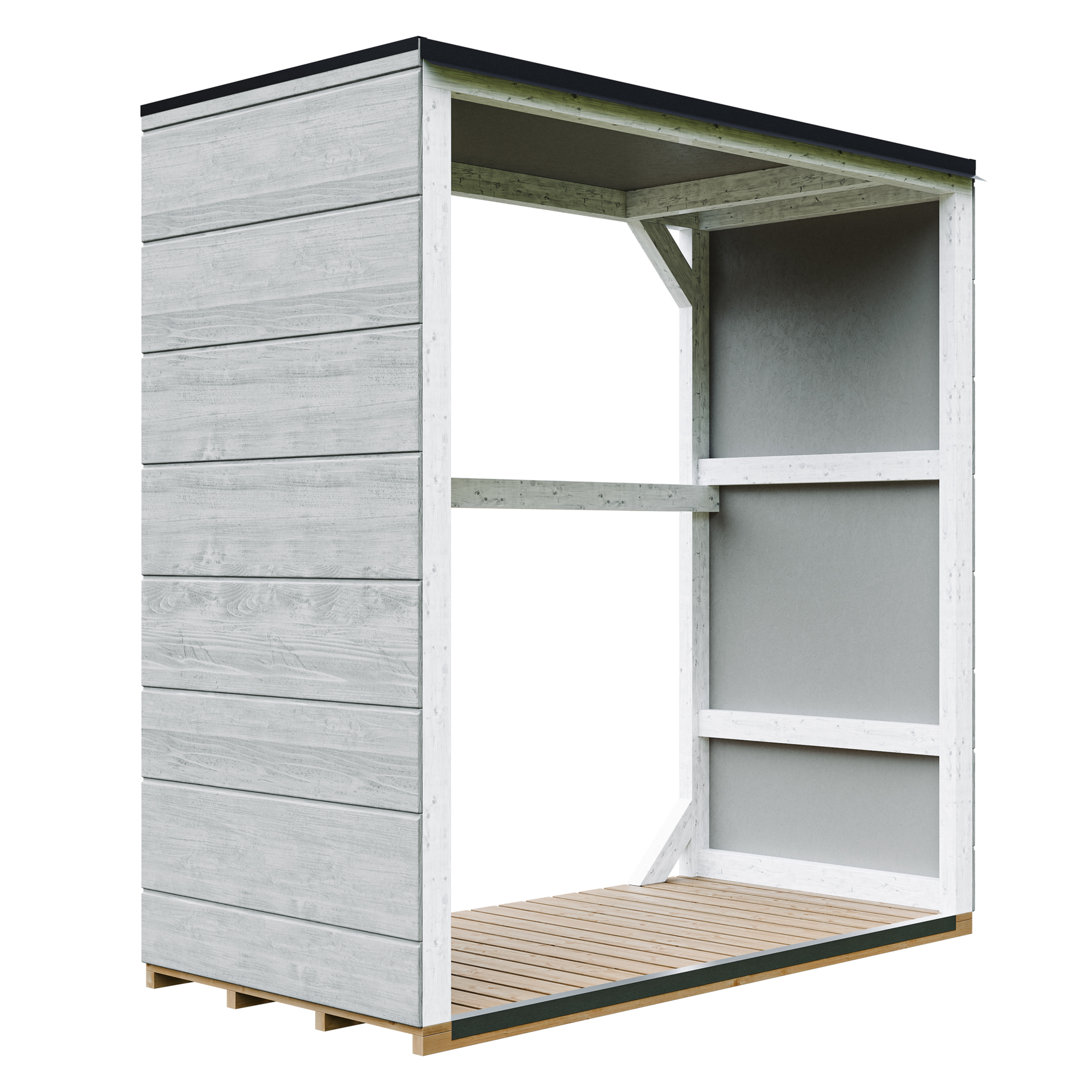 Voir la diapositive 1 : TIMBELA Abri à bûches, bois extérieur 1,14 m² Abri à bois extérieur M980-1