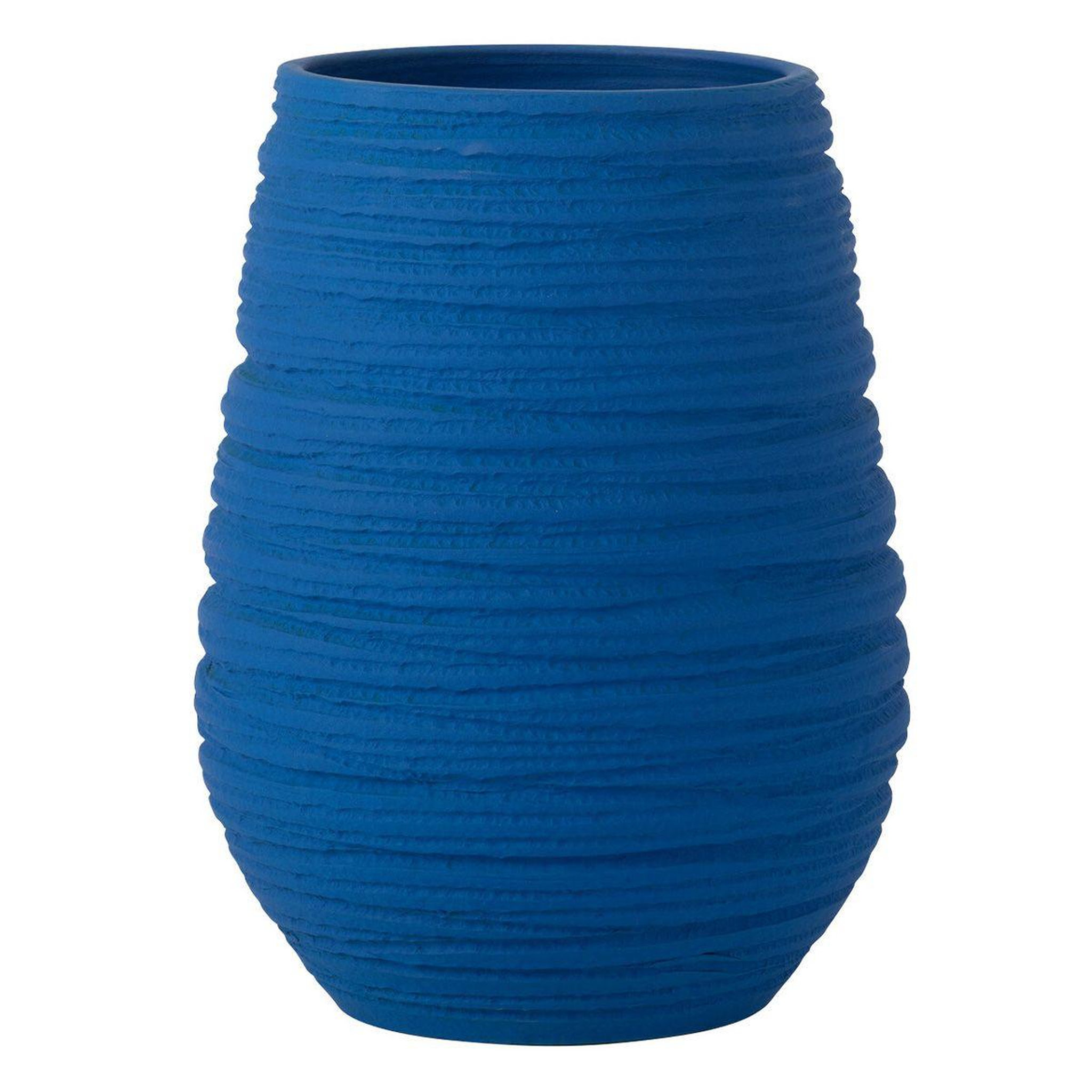 J-LINE Vase en céramique  fiesta  30cm bleu