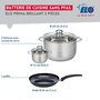 Voir la diapositive 2 : ELO Ensemble de 1 Poêle de cuisson 24 cm et 2 faitouts 12 et 24 cm Elo Prima Brillant