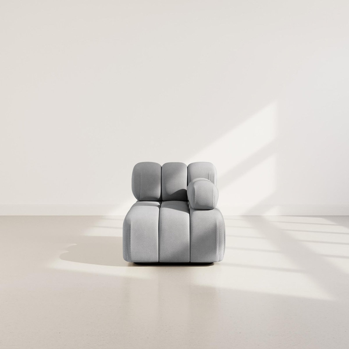 LISA DESIGN Ruby - module d'assise droit en velours texturé