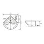 Voir la diapositive 4 : ONDEE PIVOINE Lave-mains 46cm BLANC