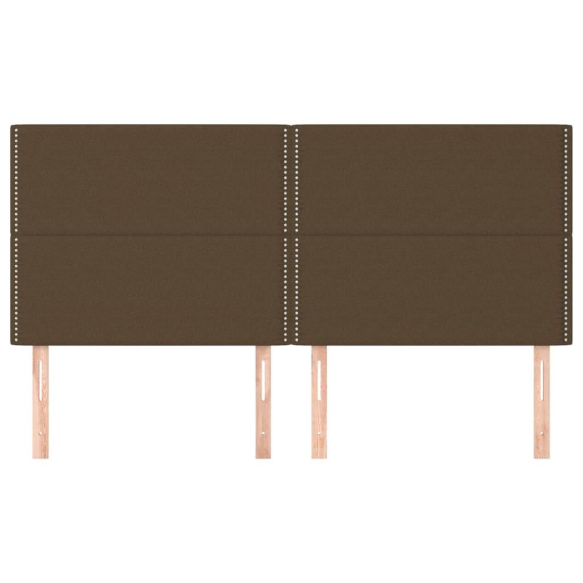 VIDAXL Tetes de lit 4 pcs Marron fonce 100x5x78/88 cm Tissu