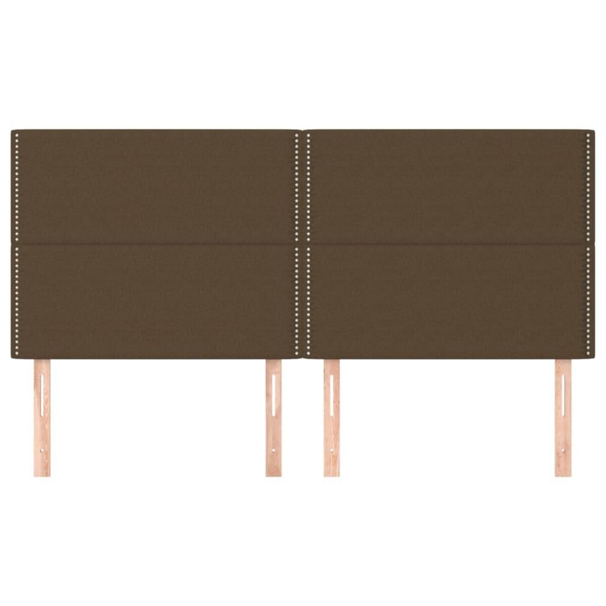 VIDAXL Tetes de lit 4 pcs Marron fonce 100x5x78/88 cm Tissu