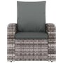 Voir la diapositive 3 : VIDAXL Fauteuil inclinable de jardin avec coussins gris resine tressee