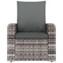 Voir la diapositive 3 : VIDAXL Fauteuil inclinable de jardin avec coussins gris resine tressee