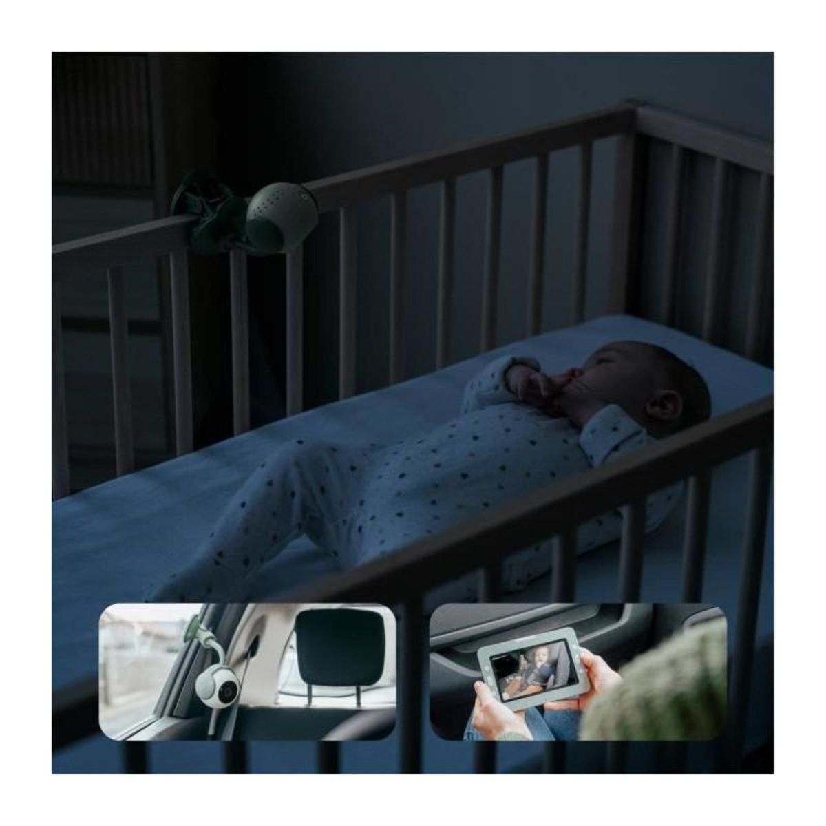 BABYMOOV Babymoov Caméra Additionnelle HD Babyphone vidéo YOO Go+ - Batterie Rechargeable Longue Autonomie - Socle Caméra inclus