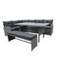 Voir la diapositive 8 : GARDENSTAR Salon bas de jardin - 8 places - Acier/bois - Gris - CANCUN