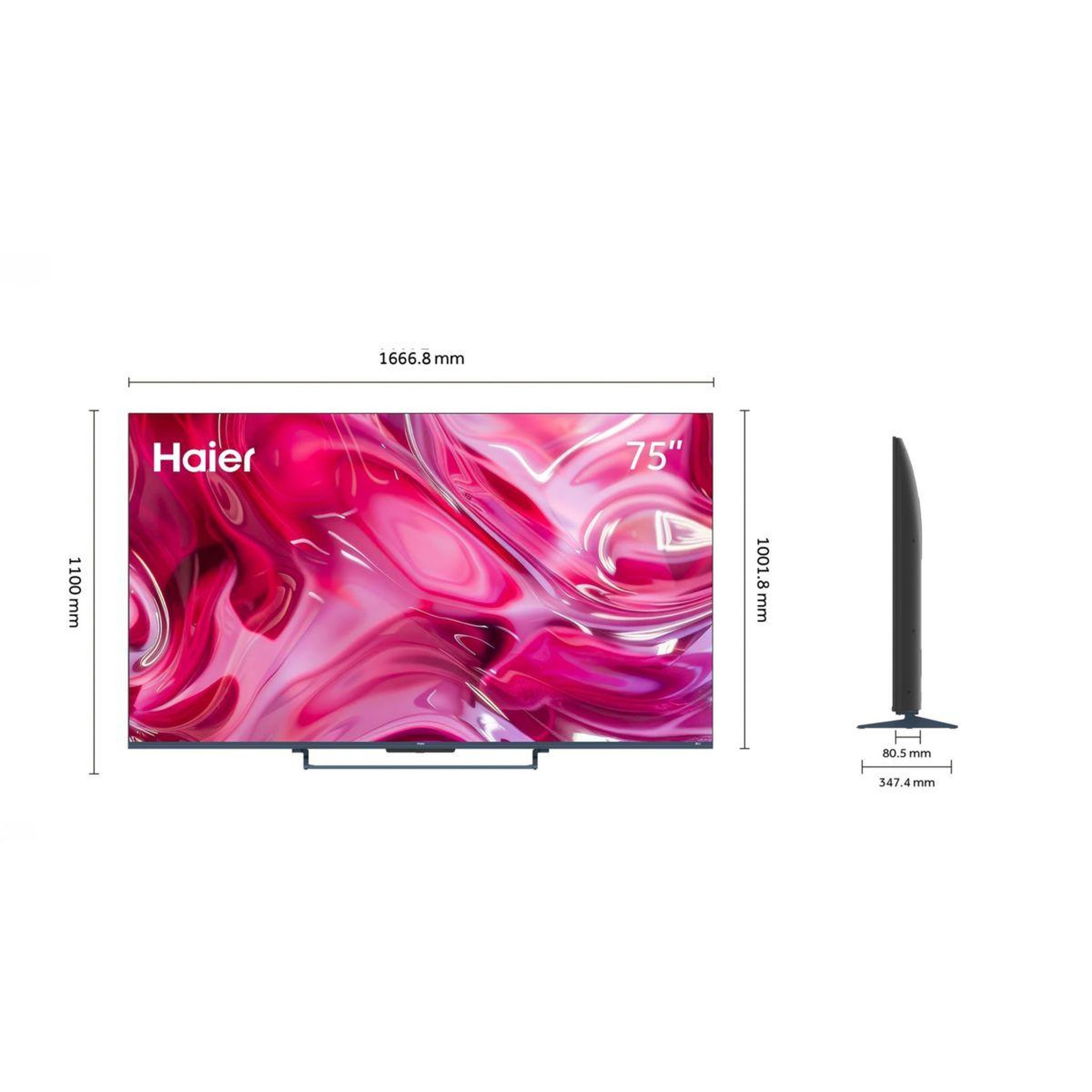 Voir la diapositive 3 : HAIER Tv qled h75s90gux (2026) 75  (190 cm)