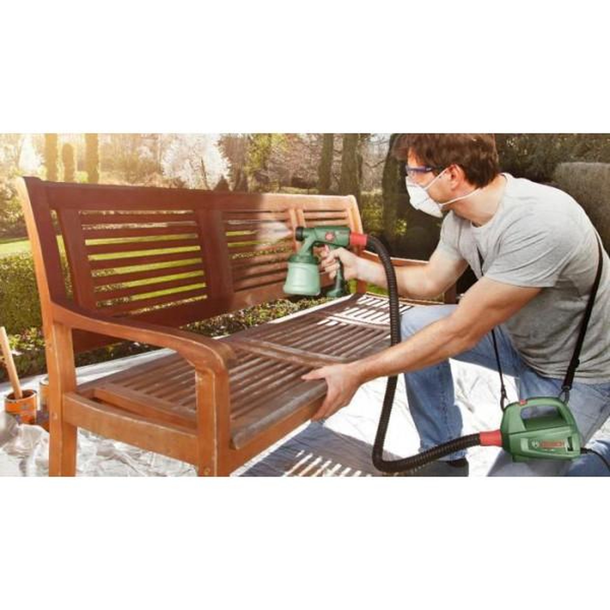 Voir la diapositive 3 : BOSCH Pistolet a peinture Bosch - PFS 5000 E - Basse pression - 1200 W - 3 buses