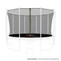 JUMP4FUN Filet intérieur de sécurité pour trampoline avec bouchons hauts de perches et ficelle : ø 12Ft, 10 Perches