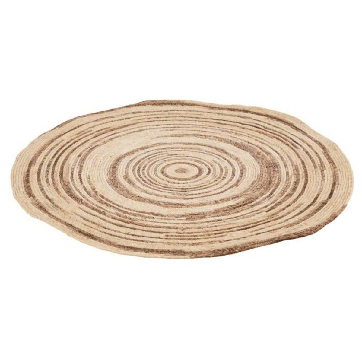 Paris Prix Tapis Rond Déco  Maïs  79cm Beige & Marron