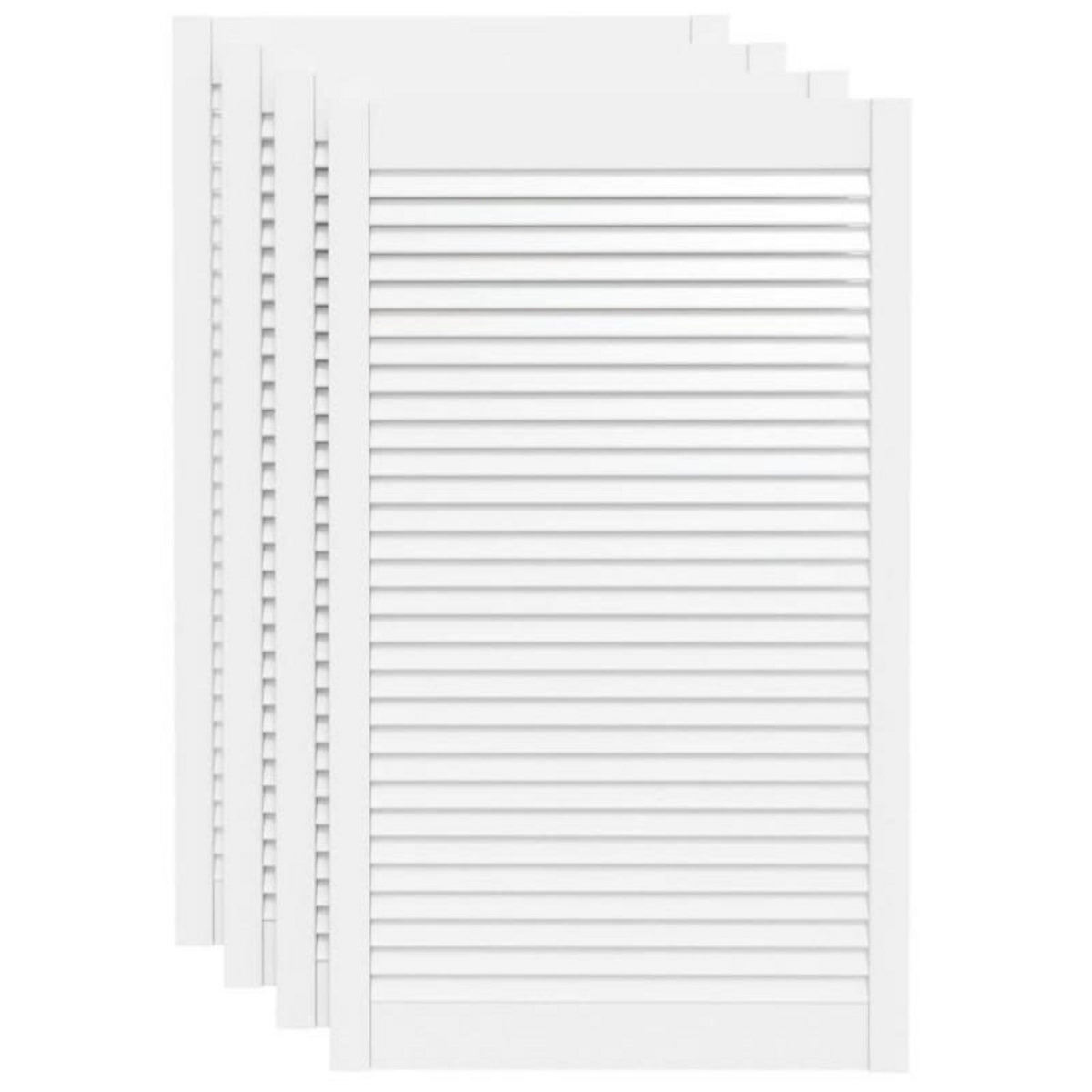 VIDAXL Portes d armoire à persiennes 4pcs blanc 99,3x59,4cm pin massif
