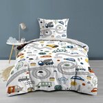 Douceur d'Intérieur Housse de couette 140x200 + 1 taie BOLIDE 100% coton