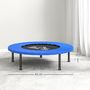 Voir la diapositive 3 : HOMCOM Mini trampoline de Fitness dia. 81cm max. 100Kg couvre-ressort pieds antidérapants noir bleu