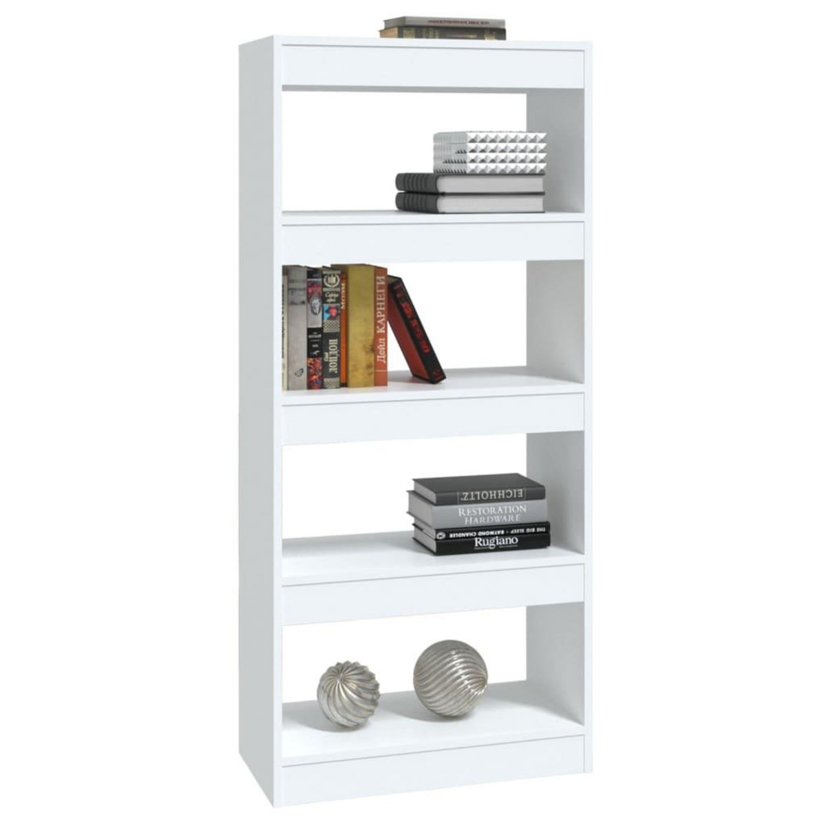 VIDAXL Bibliotheque/Cloison Blanc 60x30x135 cm Bois d'ingenierie