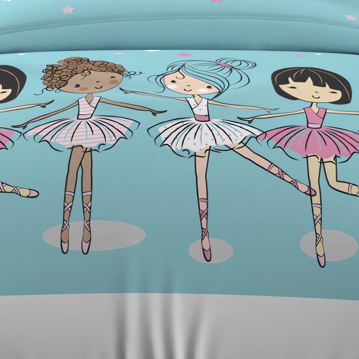 SOLEIL D'OCRE Parure housse de couette DANSEUSES, 100% coton 57 fils/cm2, par Soleil d'Ocre