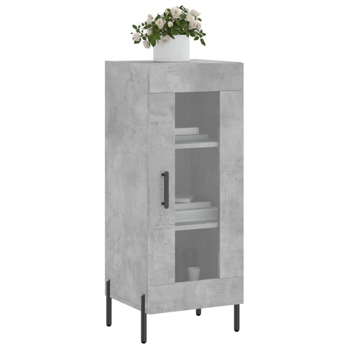 VIDAXL Buffet Gris beton 34,5x34x90 cm Bois d'ingenierie