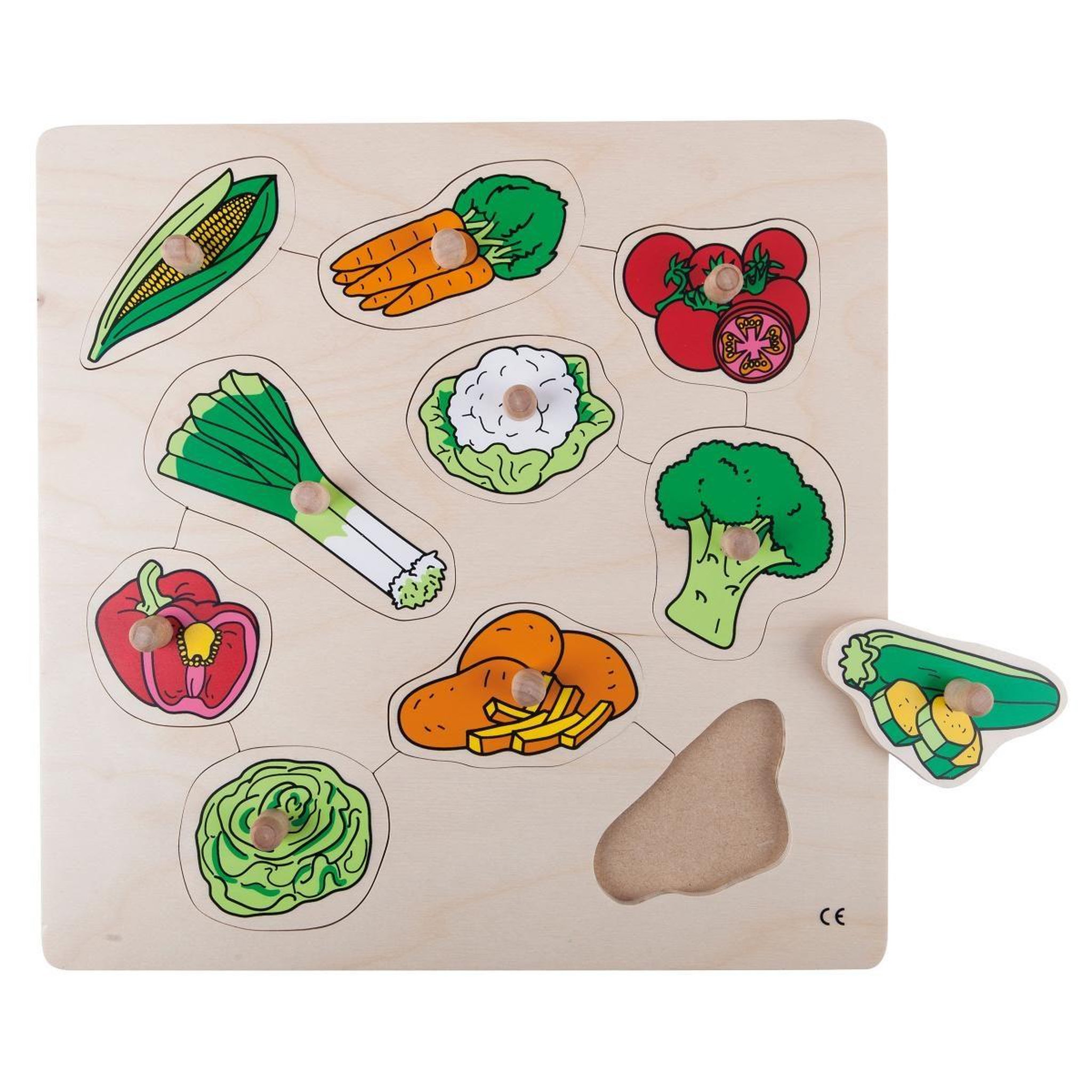 Voir la diapositive 2 : EDUCO Légumes — 10 pièces de puzzle