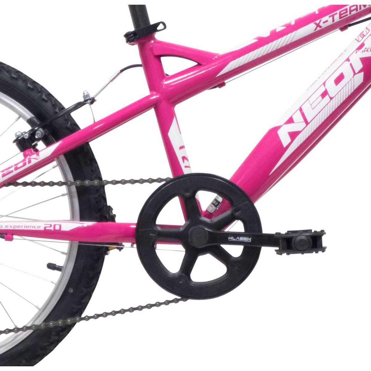 Vélo enfant - VTT 20  Fille - Cadre et fourche rigide en acier - 6 vitesses - Poignée tournante - Freins V-Brake & Jantes en aluminium