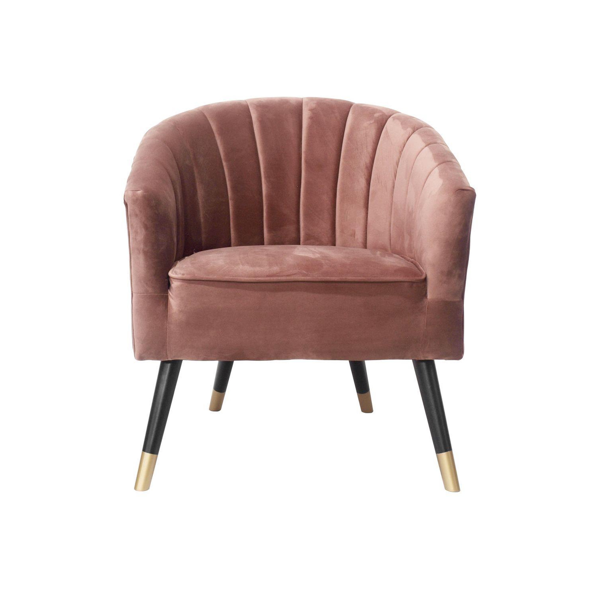 Leitmotiv Fauteuil 1 place en polyester effet velours