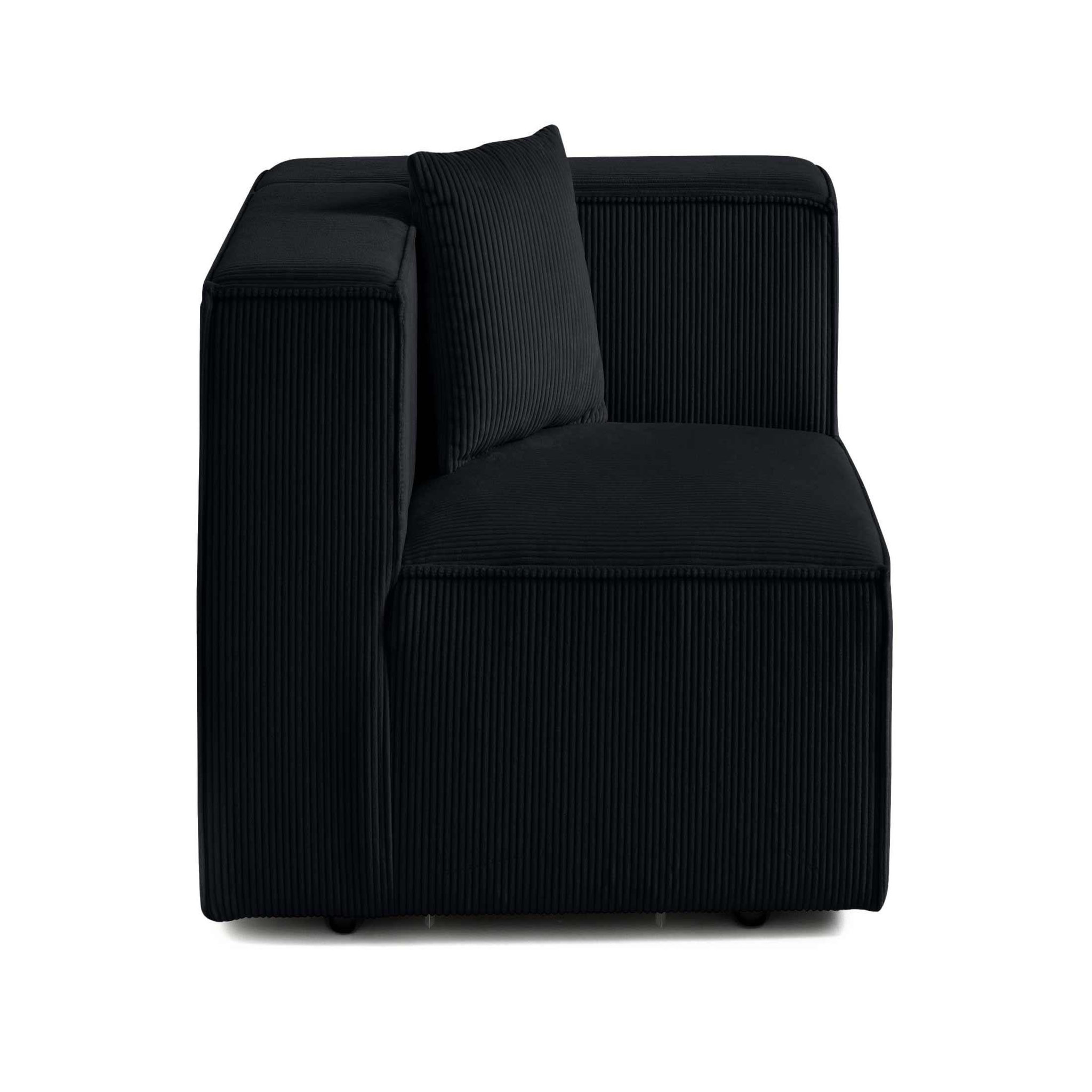 Voir la diapositive 6 : LISA DESIGN Arty - module d'assise droit - en velours côtelé
