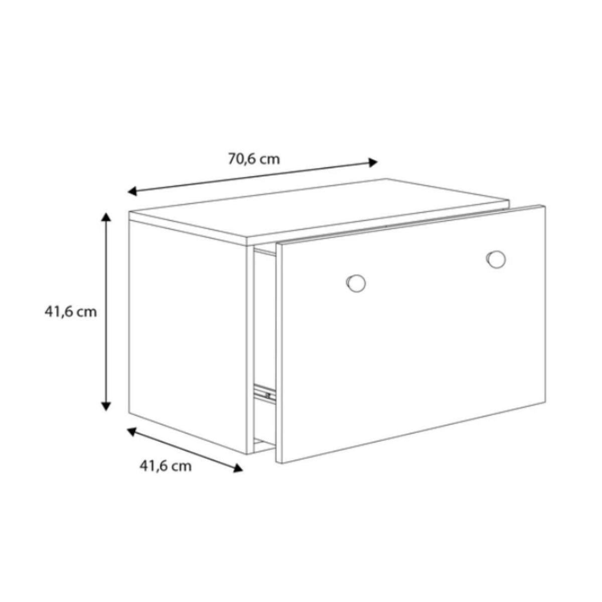 KOBI Coffre à Jouets Inga Blanc et Gris - Rangement Pratique et Élégant