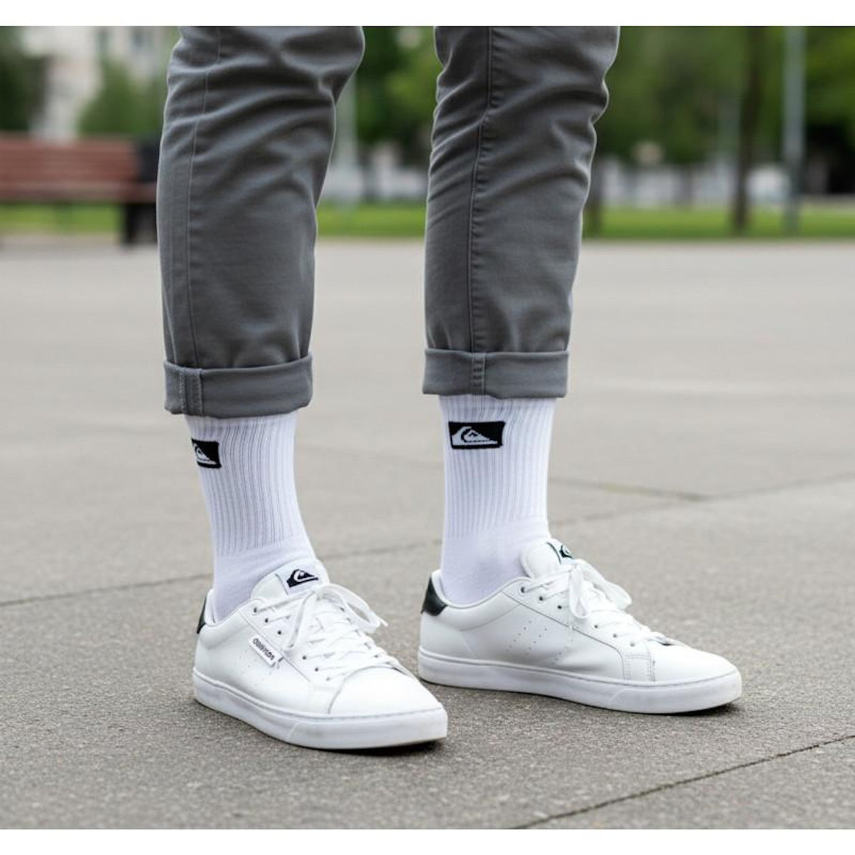 QUIKSILVER Quiksilver Pack de Chaussettes Homme Crew – Lot 6 Paires Sport Cushioned