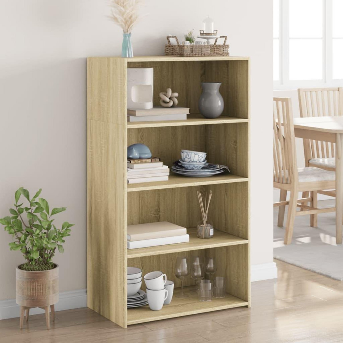 VIDAXL Buffet haut chene sonoma 70x41x124 cm bois d'ingenierie