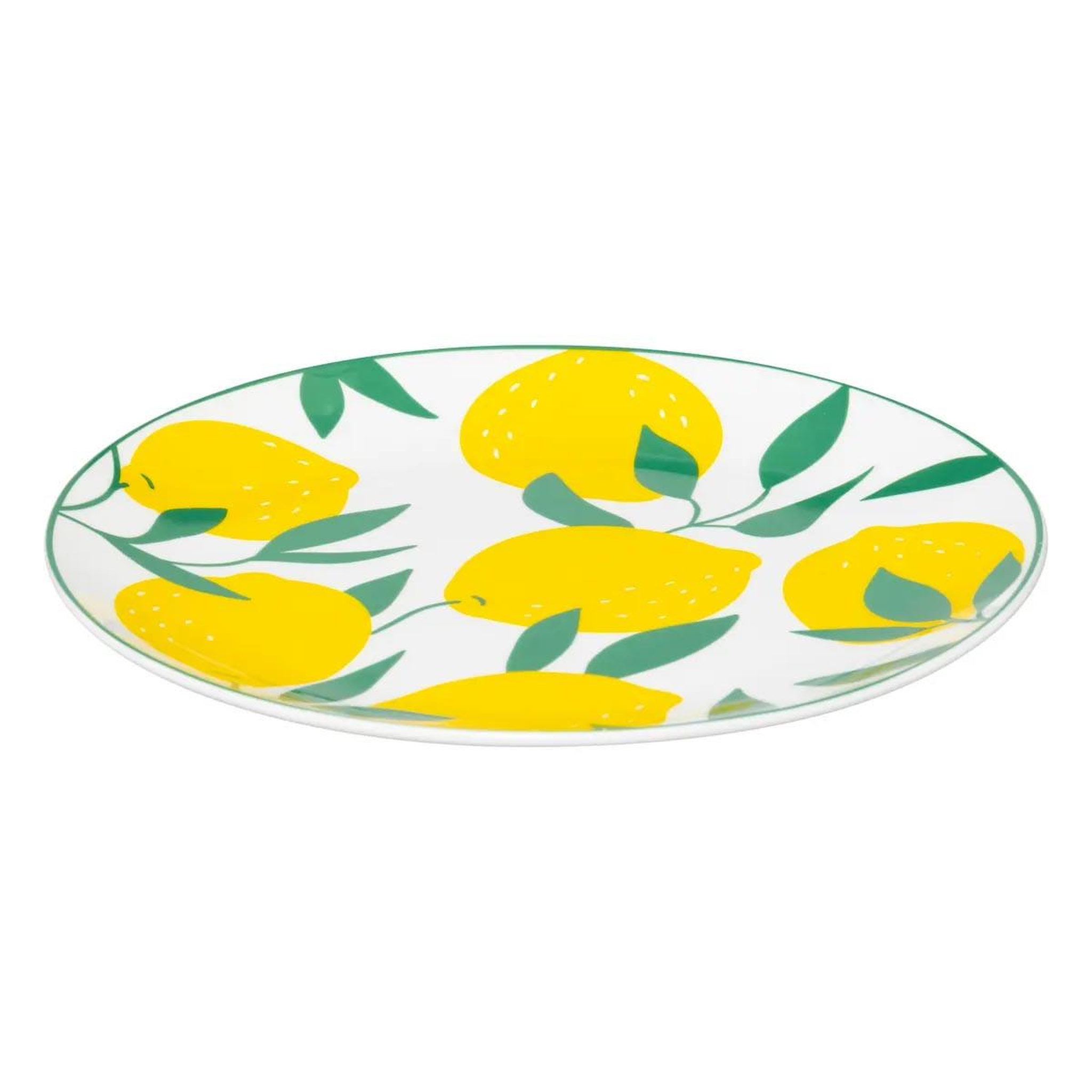 Voir la diapositive 2 : SECRET DE GOURMET Lot de 6 assiettes à dessert  citrons  19cm multicolore