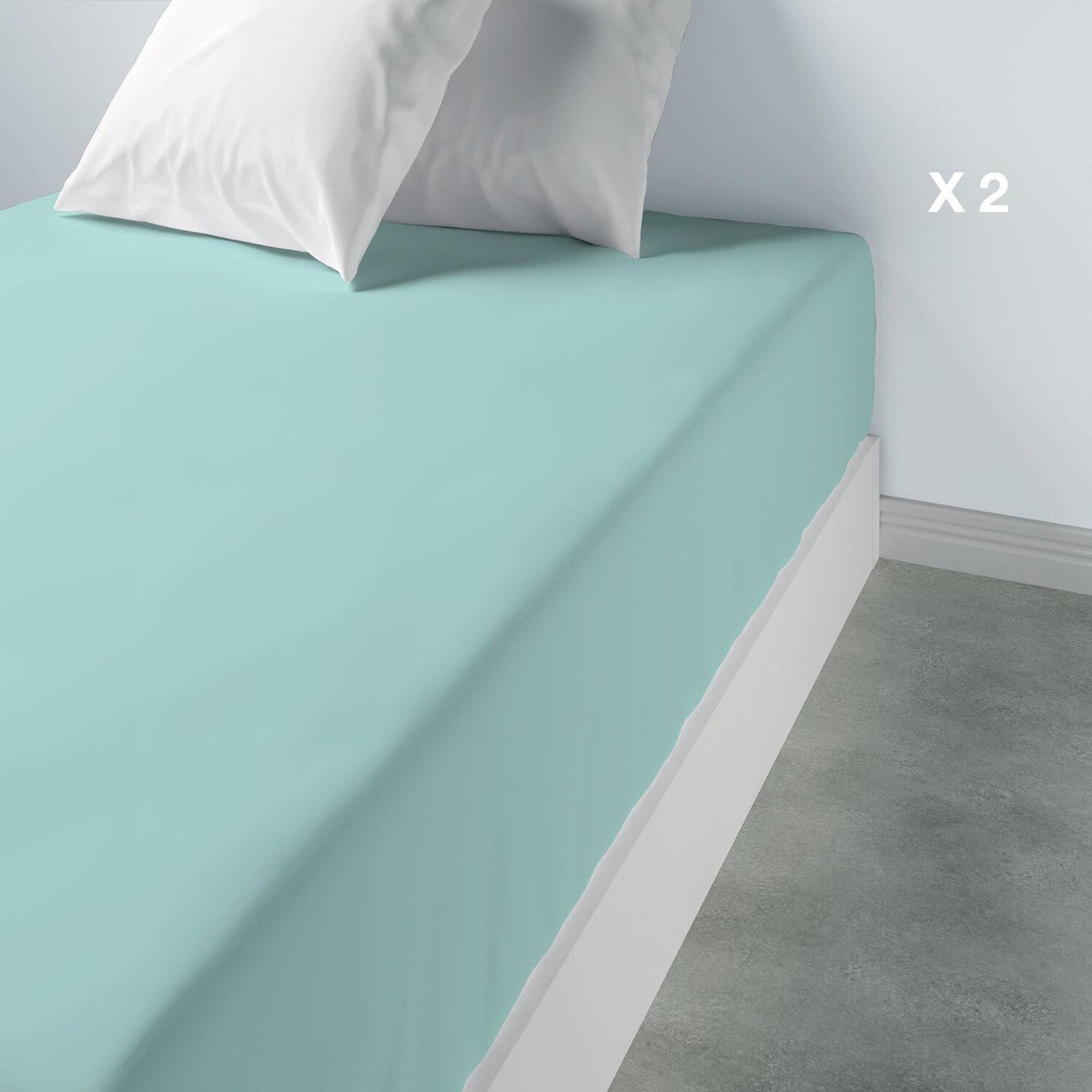 Les Ateliers du Linge Drap housse 100% coton 115g 57fils