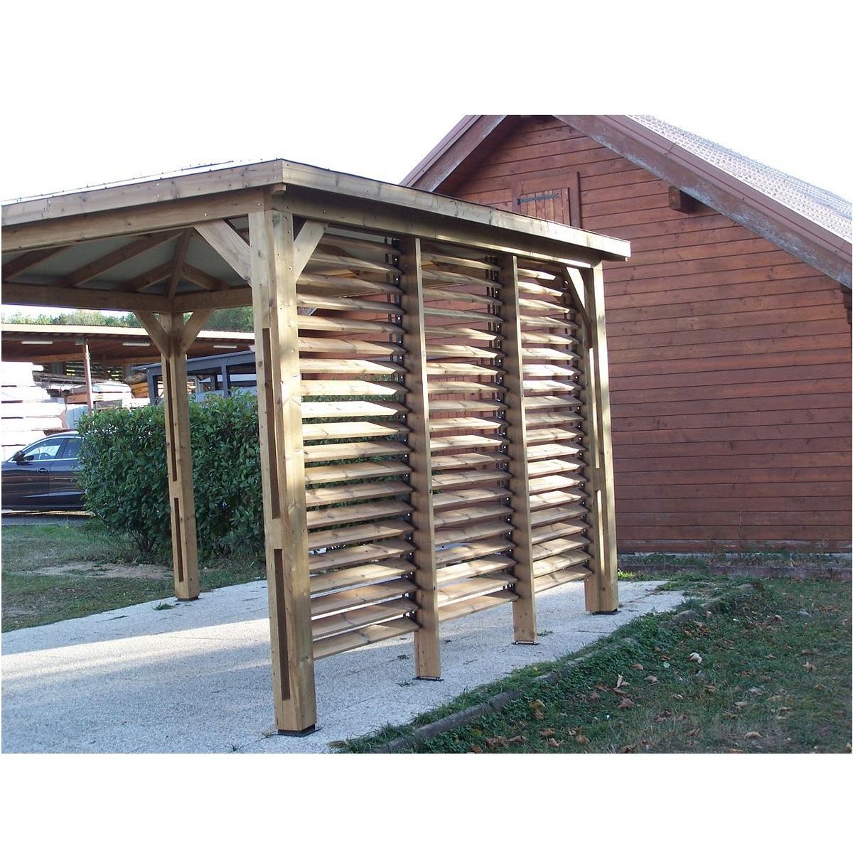 Habrita Abri de piscine BLUETERM - 14,36 m² une paroi à ventelles - THB 3535.V