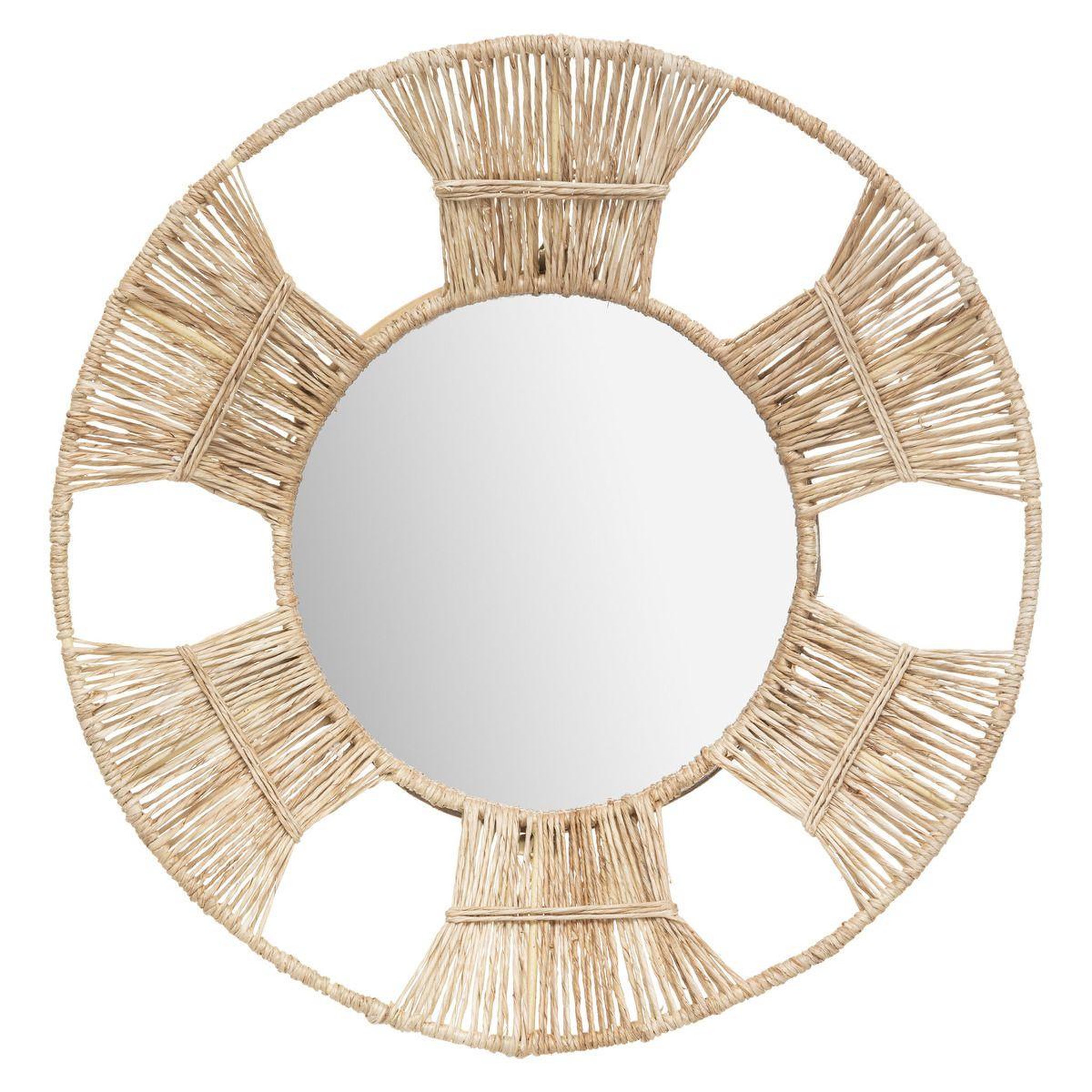 Voir la diapositive 2 : ATMOSPHERA Lot de 3 miroirs muraux déco  laura  31cm naturel